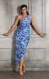 INFINITY SAPPHIRE DRAPE DRESS