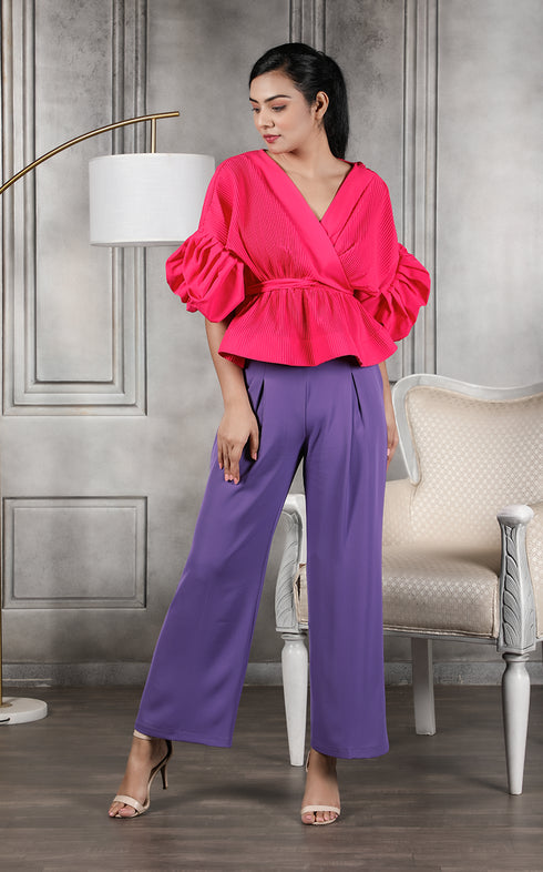 WRAP AROUND PEPLUM TOP