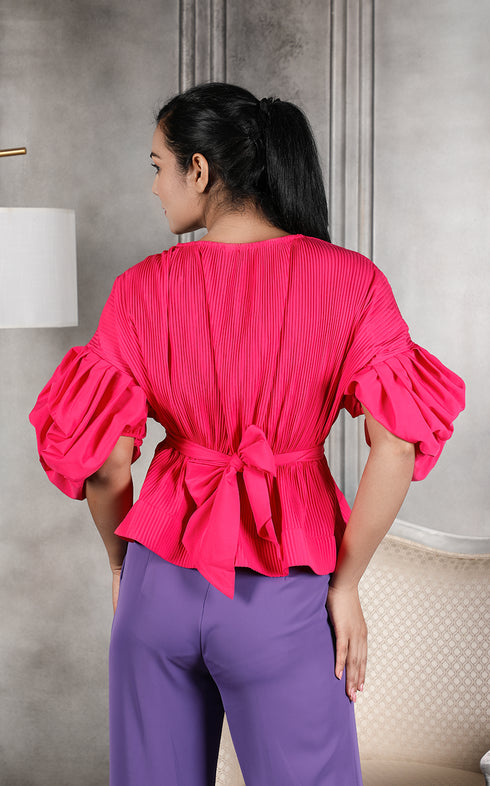 WRAP AROUND PEPLUM TOP