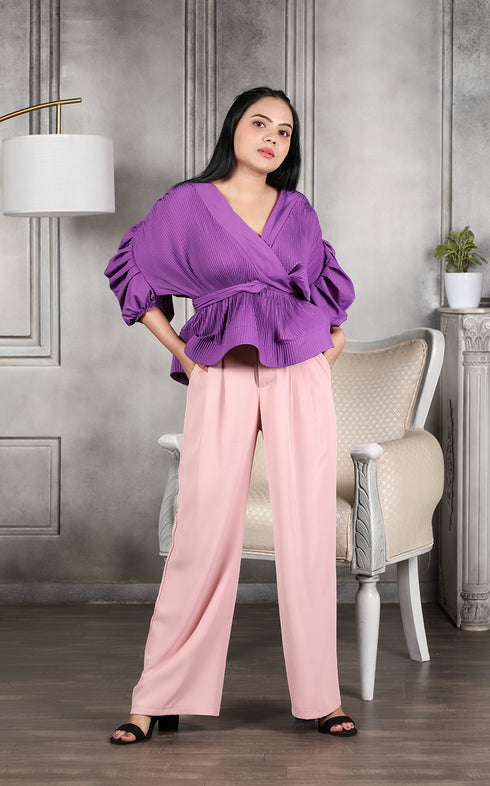 WRAP AROUND PEPLUM TOP