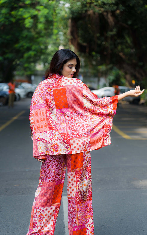 GAURI KAFTAN PINK CORDSET