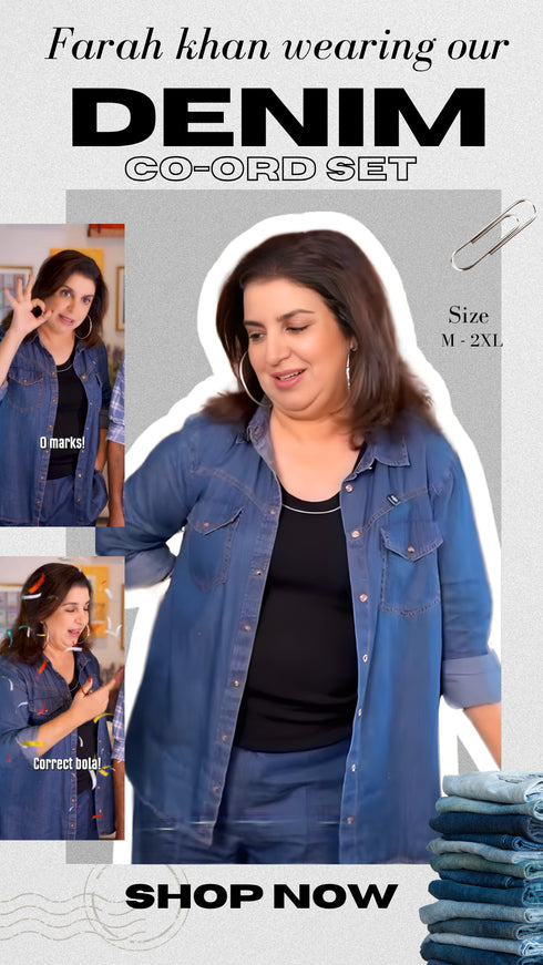 FARAH KHAN DENIM CO-ORD SET
