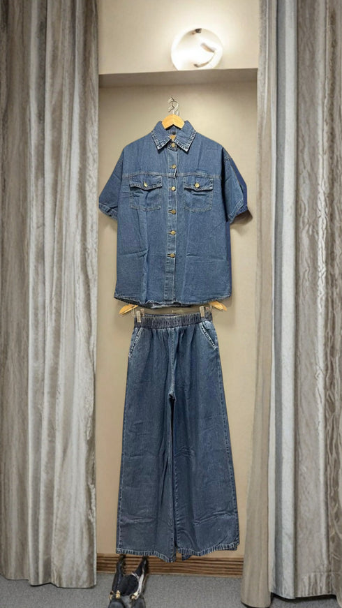 POCKET DENIM CO-ORD SET