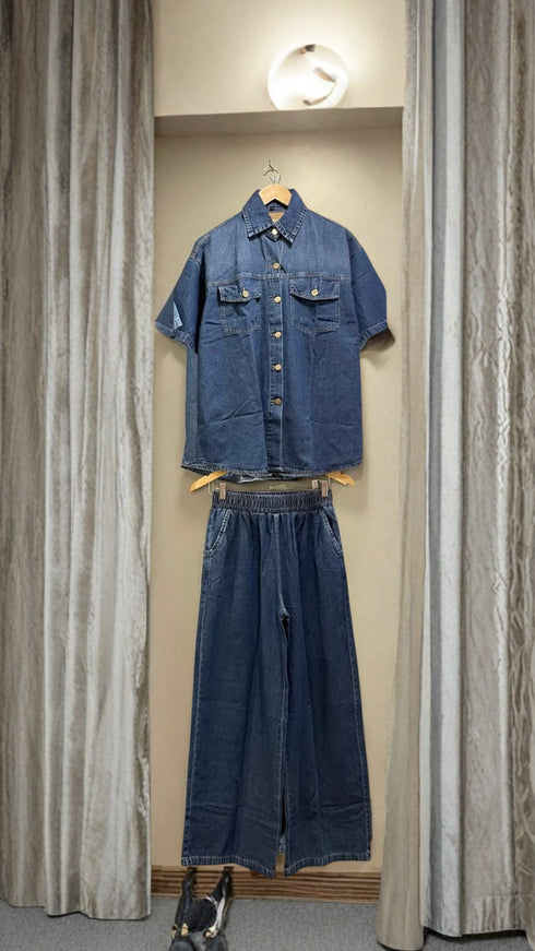 POCKET DENIM CO-ORD SET