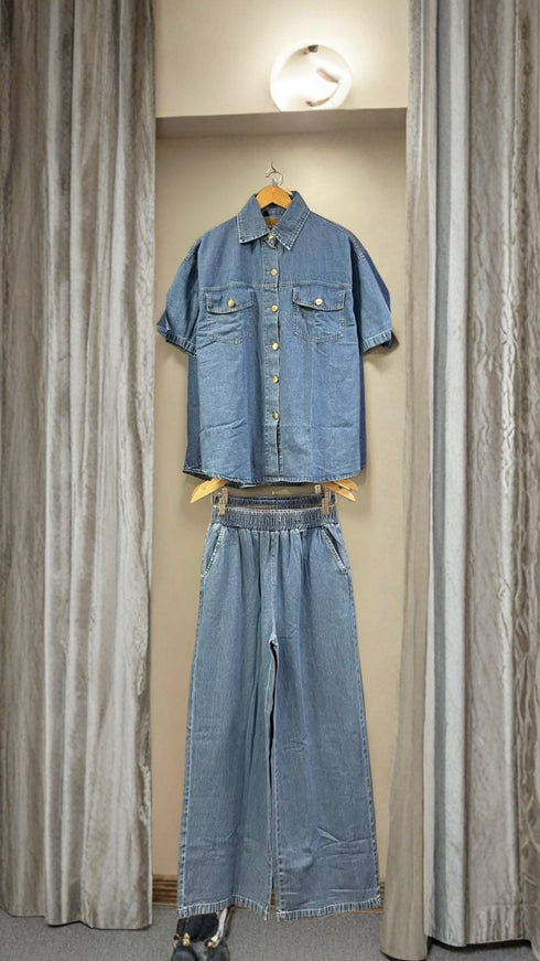 POCKET DENIM CO-ORD SET