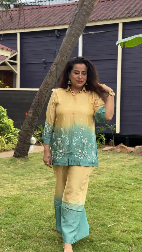 OMBRE SILK CO-ORD SET