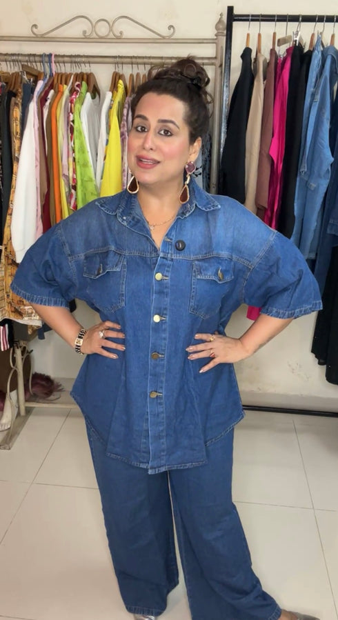 POCKET DENIM CO-ORD SET