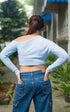 OFF SHOULDER KNIT CROP TOP