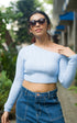 OFF SHOULDER KNIT CROP TOP