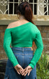OFF SHOULDER KNIT CROP TOP