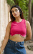 SCARLET TASSEL CROP TOP