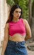 SCARLET TASSEL CROP TOP