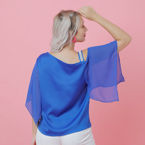 Tassel Satin Top