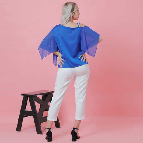 Tassel Satin Top