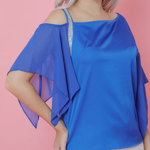 Tassel Satin Top